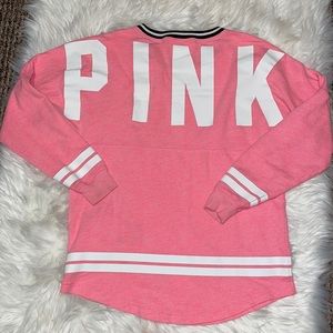 VS pink bright heather pink long sleeve